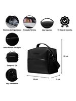 Lancheira térmica feminina executiva donna azul marinho