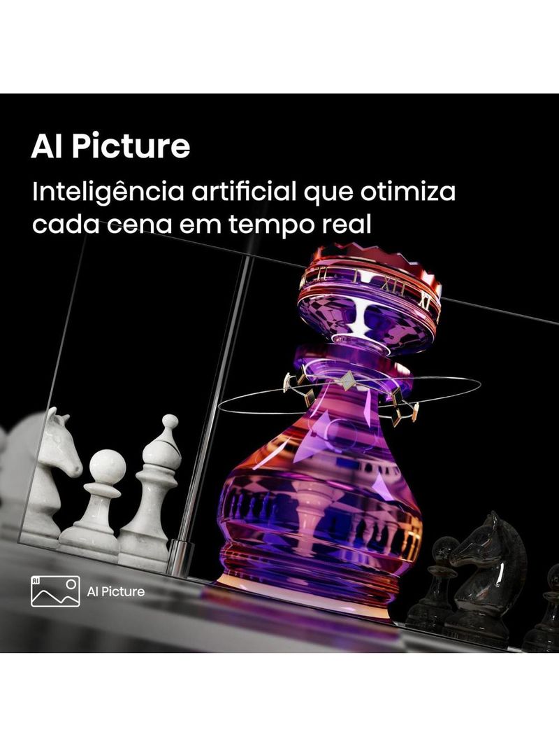 Smart tv 55” 4k uhd hisense qled 55q6qv hdr10 dolby atmos vidaa u9 preta