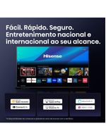 Smart tv 55” 4k uhd hisense qled 55q6qv hdr10 dolby atmos vidaa u9 preta