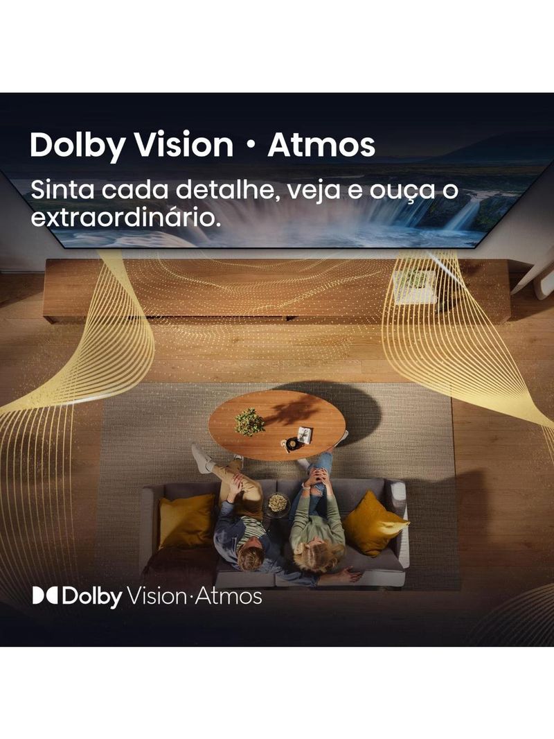Smart tv 55” 4k uhd hisense qled 55q6qv hdr10 dolby atmos vidaa u9 preta