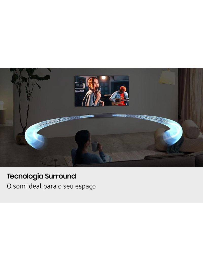 Soundbar samsung hw-b400f/zd 40w bluetooth 20 canais woofer integrado titan black