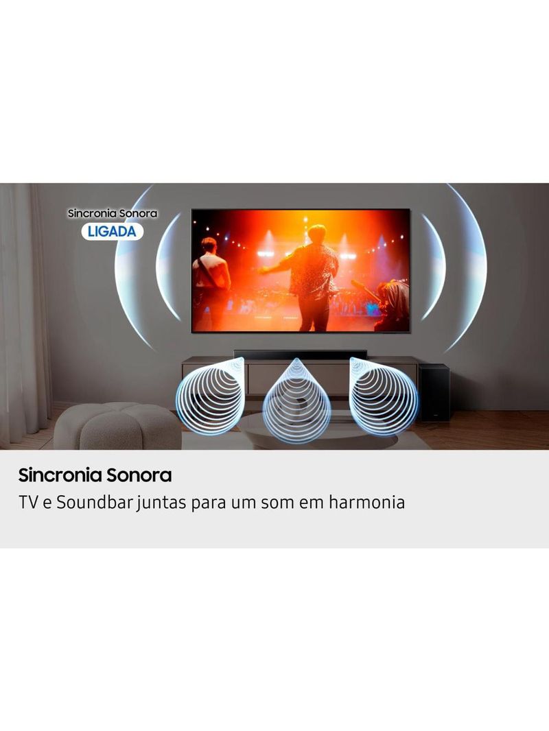 Soundbar samsung b-series hw-b650f/zd 370w bluetooth 31 canais dolby audio preto
