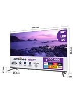 Smart tv 50" britânia ultra hd led btv50va4regb com sistema operacional roku tv, dolby audio, processador quad-core, entradas usb e hdmi