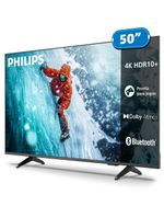 Smart tv 50" 4k philips 50pug7300/78 uhd titan os pixel precise comando de voz preta