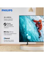 Smart tv 50" 4k philips 50pug7300/78 uhd titan os pixel precise comando de voz preta