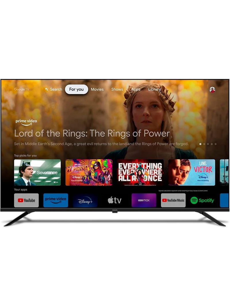 Smart tv led 50" ultra hd 4k philips 50pug7019 com google tv, comando de voz, wi-fi, entradas hdmi e usb