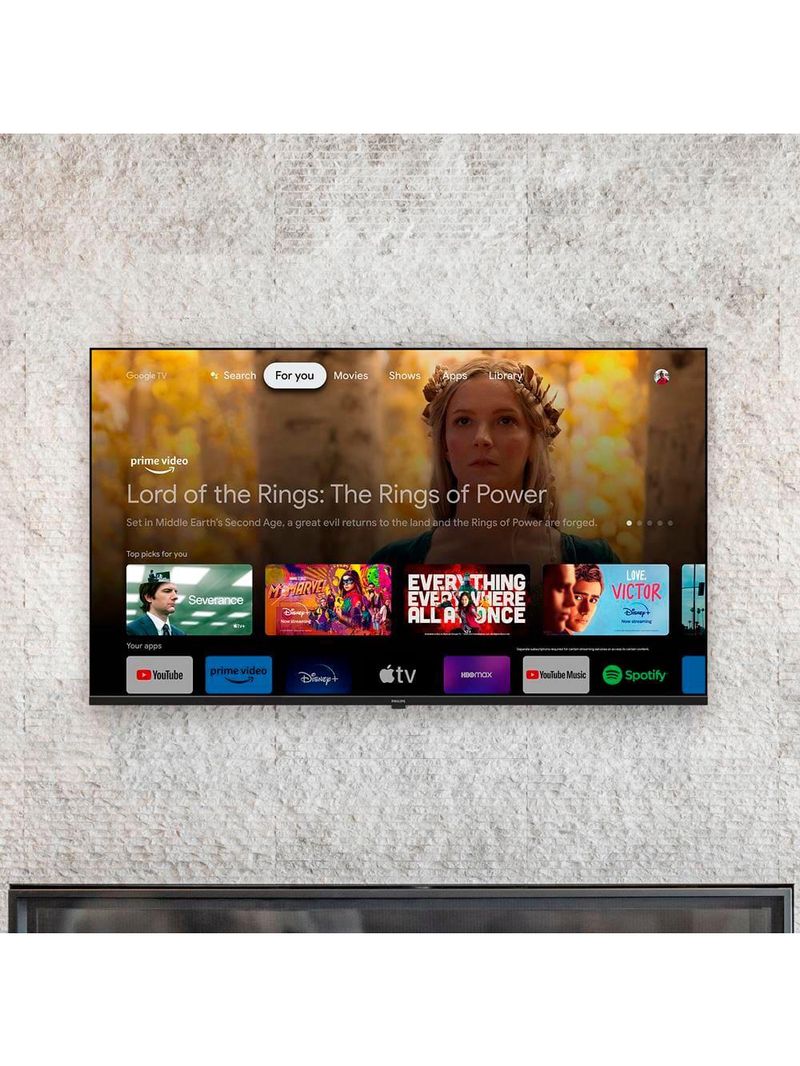 Smart tv led 50" ultra hd 4k philips 50pug7019 com google tv, comando de voz, wi-fi, entradas hdmi e usb