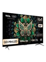 Smart tv 98” tcl 98c6k 4k qd-mini led google tv 144hz