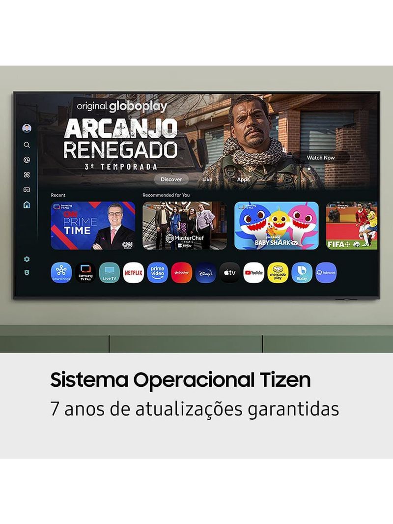 Smart tv 75" 4k samsung 75u8600f crystal hdr tizen alexa e xbox gaming