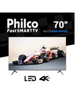 Smart tv led 70" ultra hd philco 4k ptv70g2sgsgb google tv com hdmi, usb, wi-fi, dolby atmos, dolby vision e chromecast integrado
