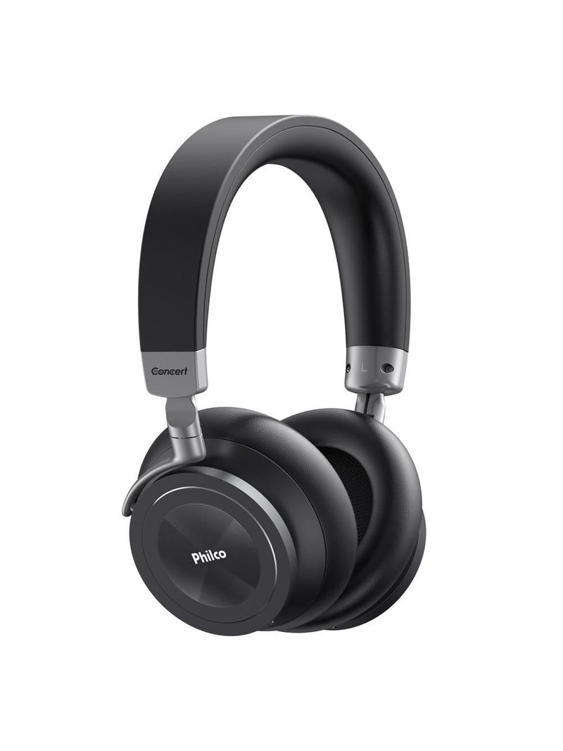 Fone de ouvido philco pfo05btsg concert headphone bluetooth cancelamento de ruído bateria até 30h preto