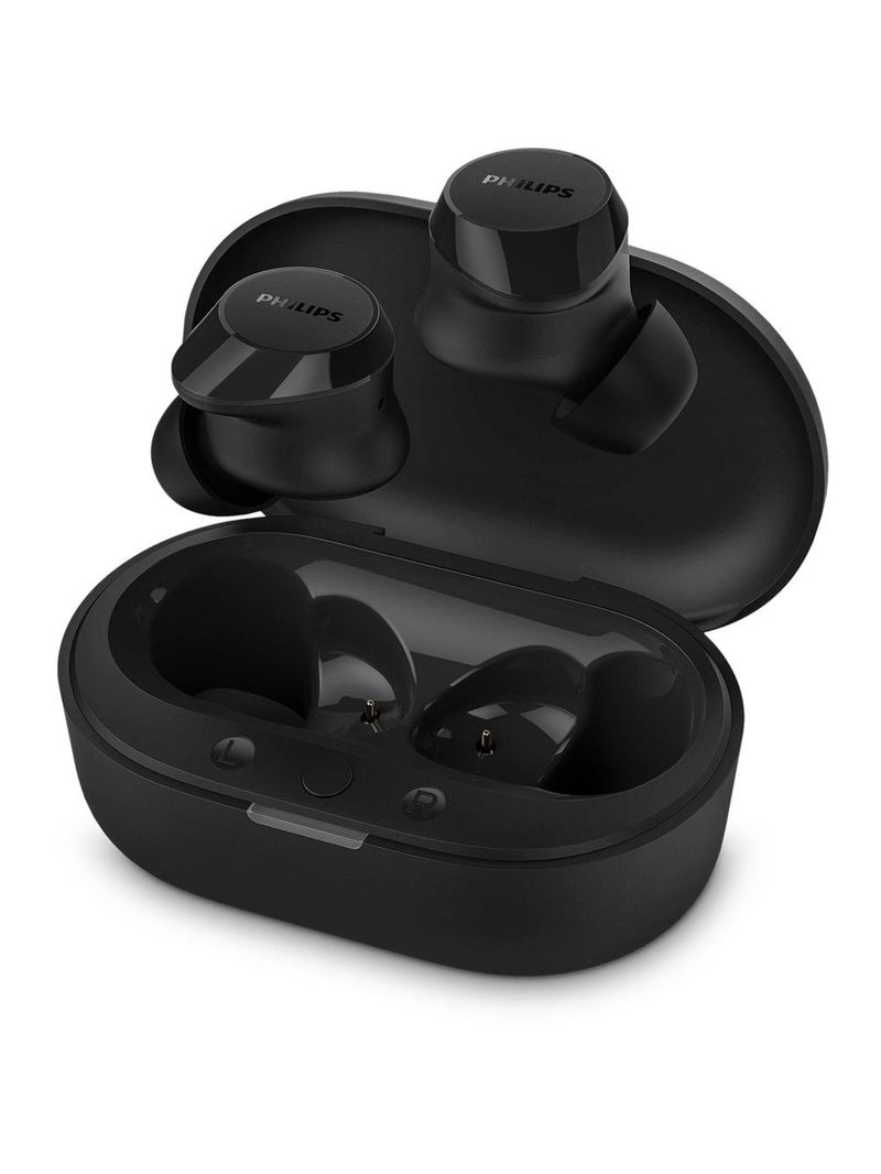 Fone de ouvido bluetooth philips tat1209bk/00 com microfone - preto