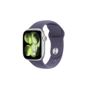 Apple watch series 11 gps 42mm prateado pulseira m/g esportiva roxo-névoa