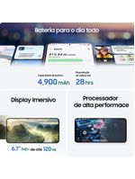 Smartphone samsung galaxy s25 fe 5g tela 6,7” amoled 128gb 8gb ram câmera 50mp jetblack