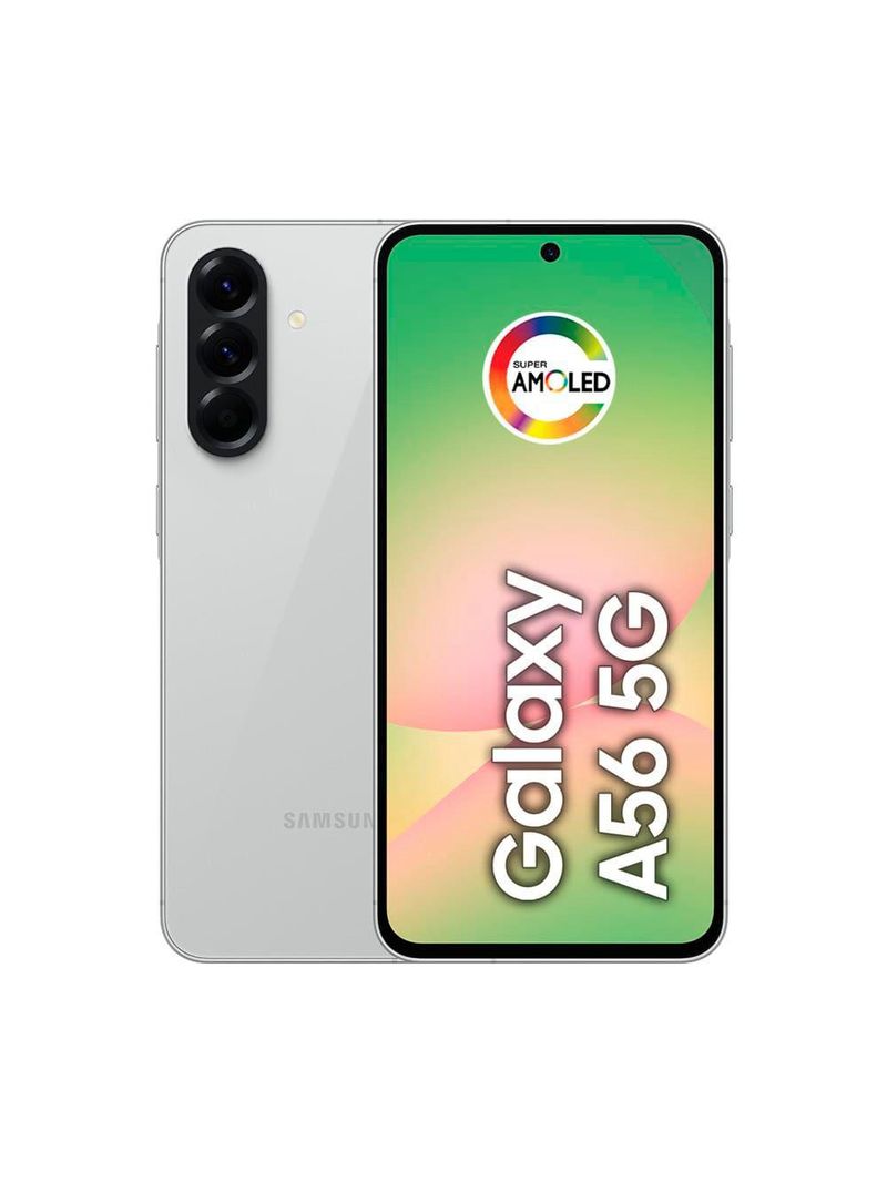 Celular samsung galaxy a56 tela super amoled 67" 128gb 5g câmera tripla até 50mp vídeo hdr e recursos ai cinza