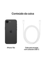 Apple iphone 16e de 128gb - preto