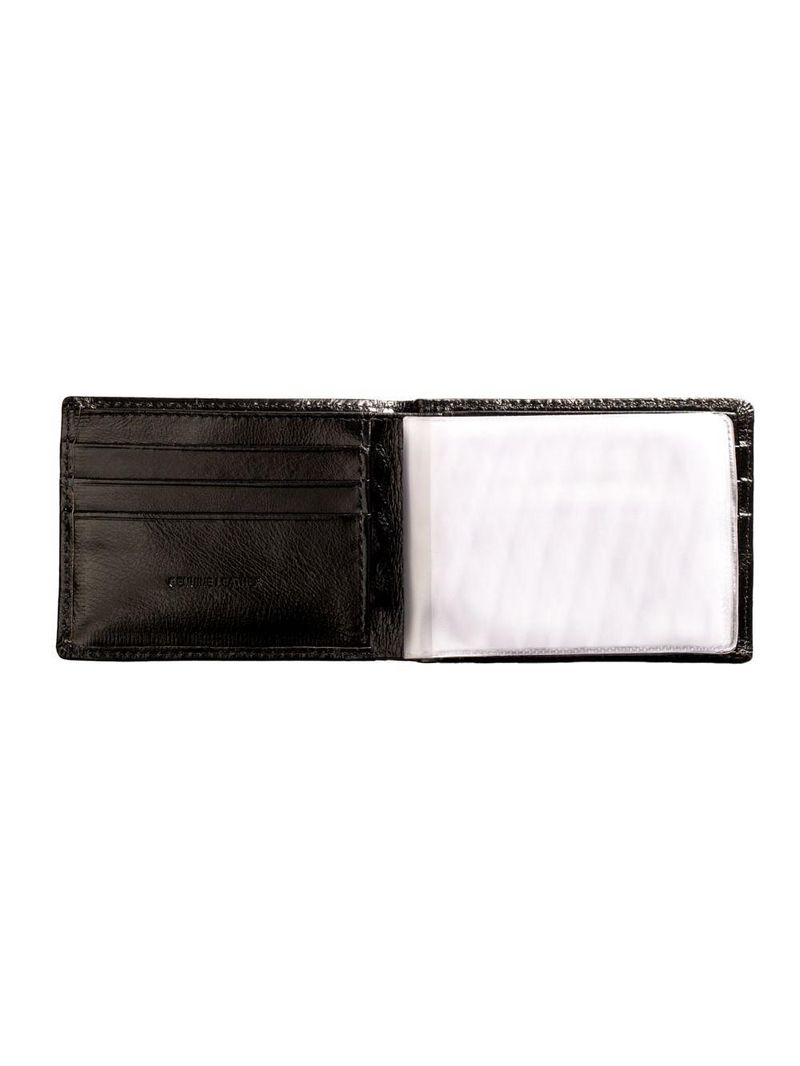 Carteira masculina de couro porta cartão suissewin preto