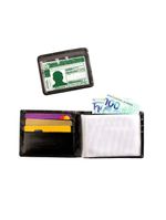 Carteira masculina de couro porta cartão suissewin preto