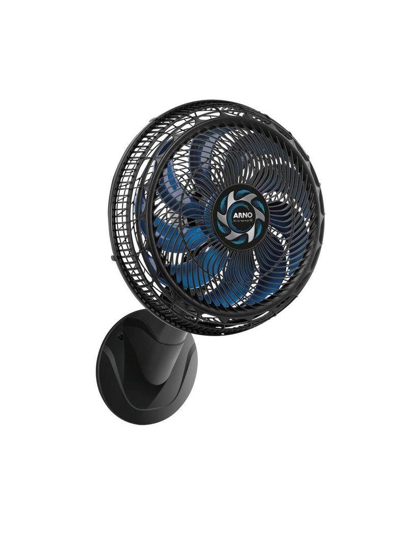 Ventilador de parede arno x-treme ve9p 40cm 160w 9 pás silencioso preto e azul