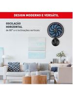 Ventilador de parede arno x-treme ve9p 40cm 160w 9 pás silencioso preto e azul