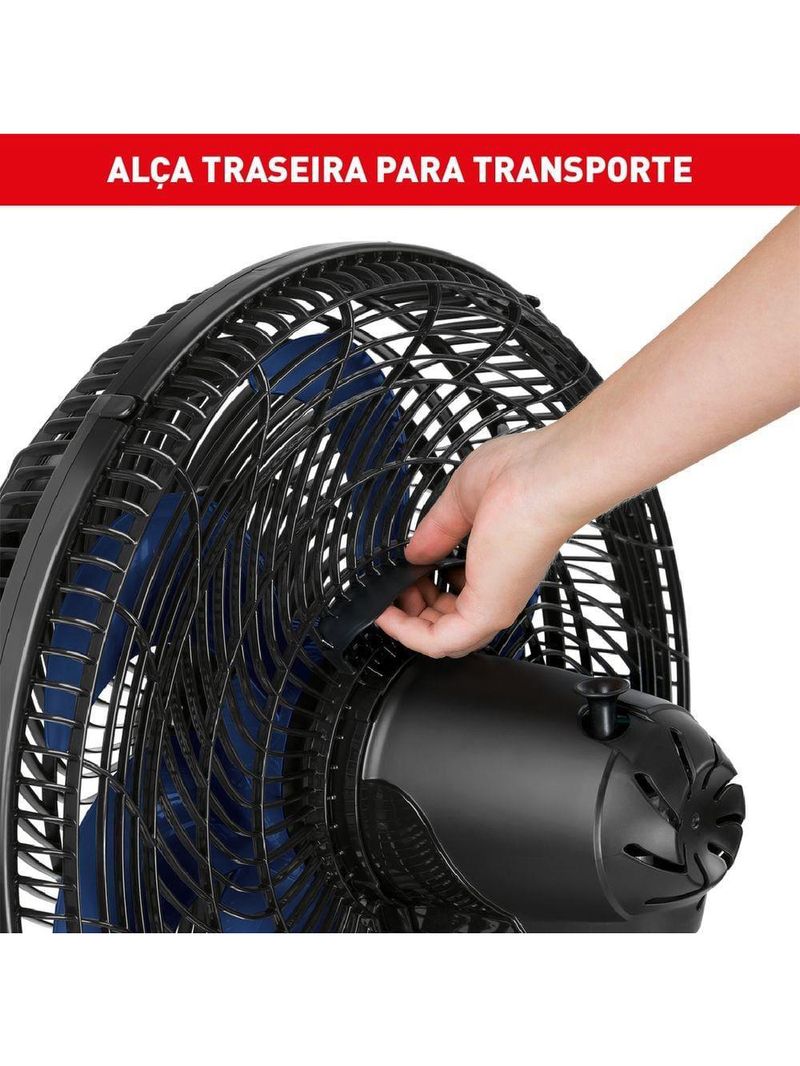 Ventilador de parede arno x-treme ve9p 40cm 160w 9 pás silencioso preto e azul