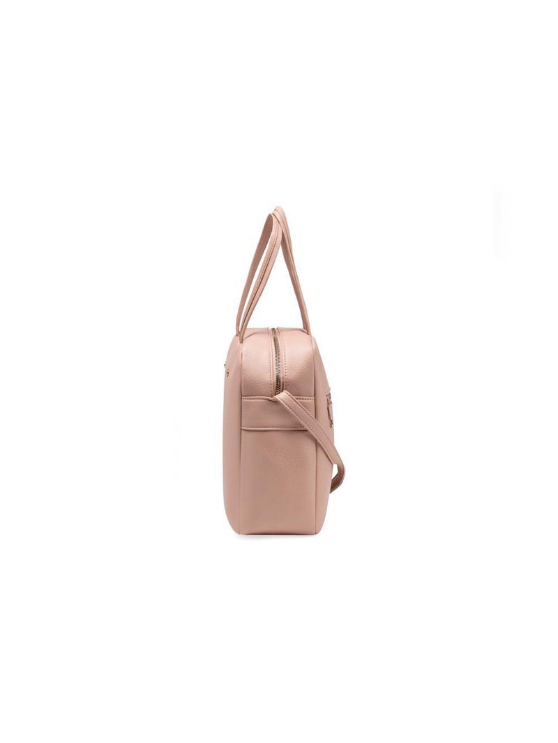 Bolsa feminina mini baú rebite nude