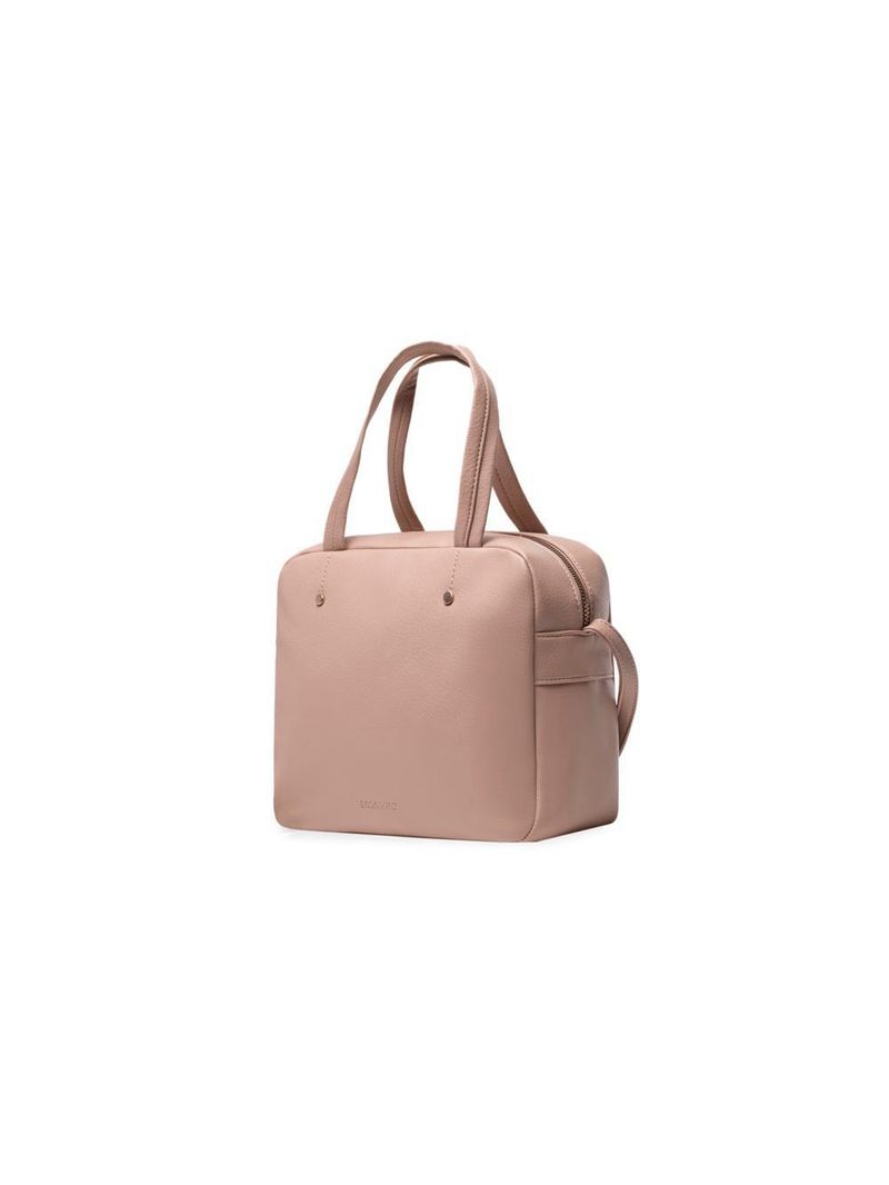 Bolsa feminina mini baú rebite nude