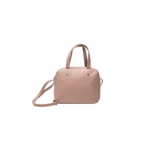 Bolsa feminina mini baú rebite nude