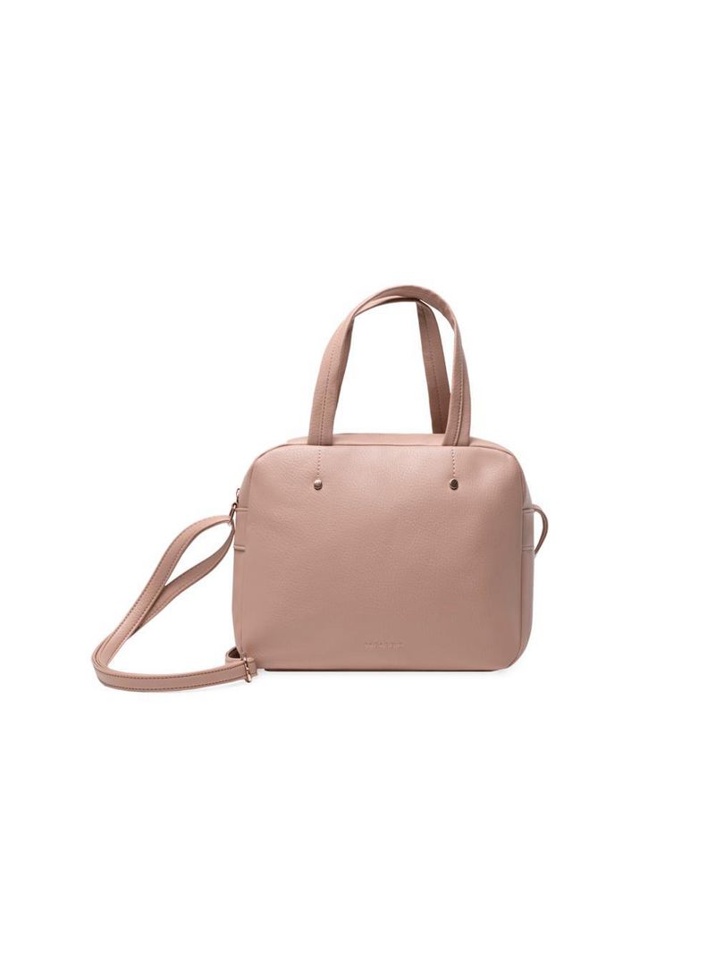 Bolsa feminina mini baú rebite nude