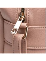 Bolsa feminina mini baú rebite nude
