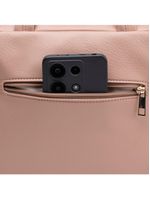 Bolsa feminina mini baú rebite nude