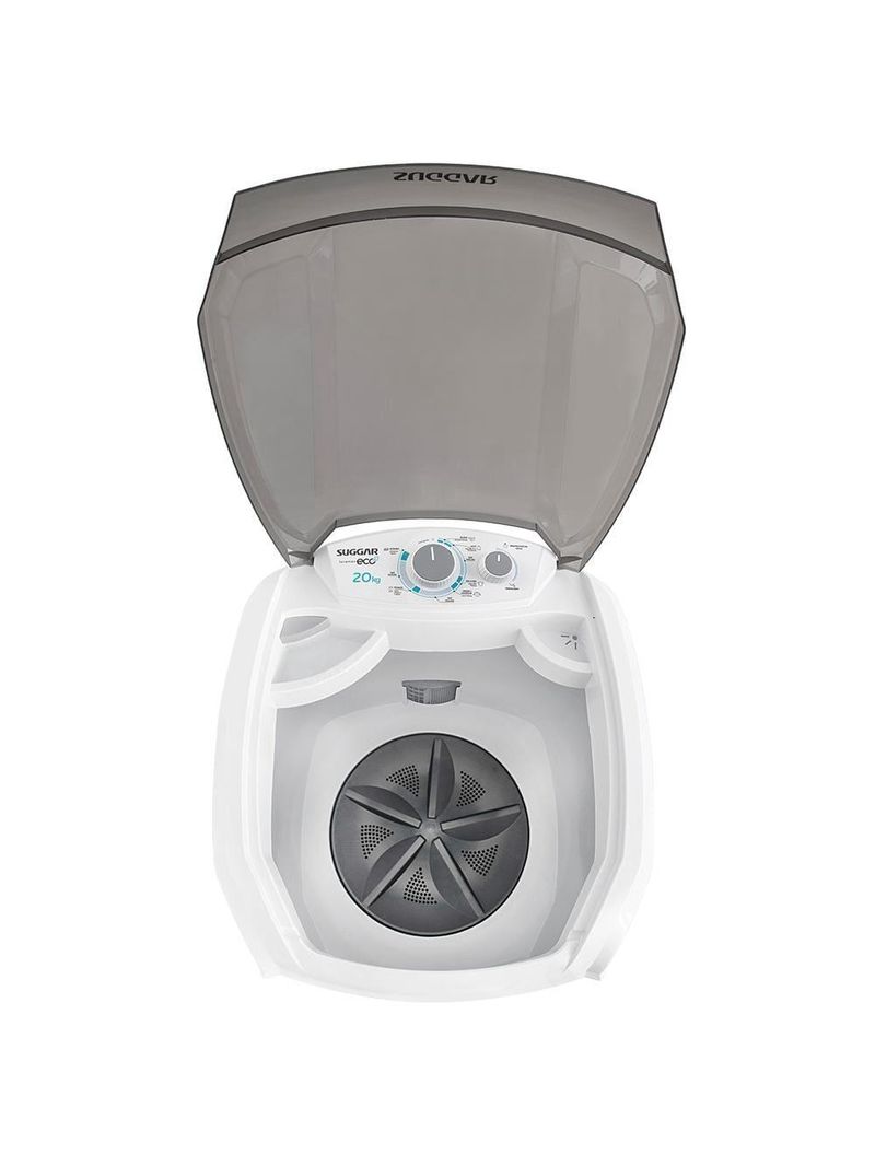 Lavadora suggar lavamax eco 20kg 6 programas de lavagem 580w branca