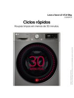 Lava e seca lg 12kg/7kg smart vc4 com inteligência artificial ai dd™ cv5012pc4 - inox