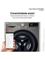 Lava e seca lg 12kg/7kg smart vc4 com inteligência artificial ai dd™ cv5012pc4 - inox
