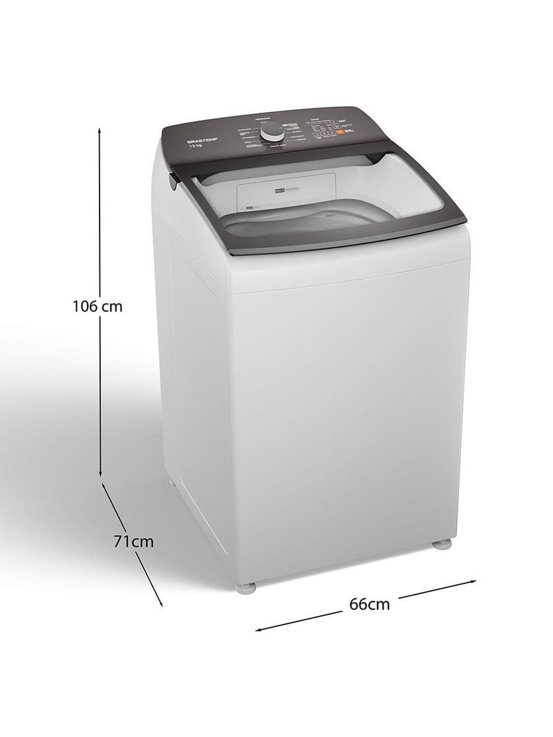 Lavadora de Roupas Brastemp BWK13AB – Branca | 13kg | Ciclo Tira Manchas Advanced | Ciclo Antibolinha