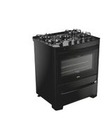 Fogão 5 bocas consul cfs5vbe com mesa de vidro e acendimento automático preto - bivolt