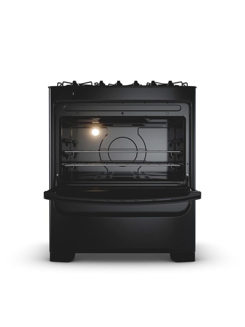 Fogão 5 bocas consul cfs5vbe com mesa de vidro e acendimento automático preto - bivolt