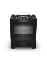 Fogão 5 bocas consul cfs5vbe com mesa de vidro e acendimento automático preto - bivolt