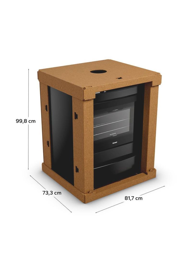 Fogão 5 bocas consul cfs5vbe com mesa de vidro e acendimento automático preto - bivolt