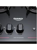 Fogão dako 4 bocas magister mesa de vidro acendimento automático bivolt preto