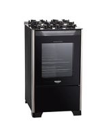 Fogão dako 4 bocas magister mesa de vidro acendimento automático bivolt preto