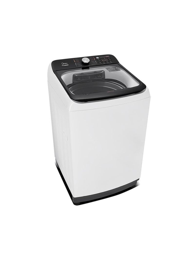 Lavadora de roupas midea wave agitator 15kg ma512w150a com timer digital, filtro de fiapos, função perfume+ e sistema power mix dispenser – branca