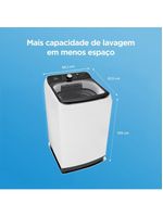 Lavadora de roupas midea wave agitator 15kg ma512w150a com timer digital, filtro de fiapos, função perfume+ e sistema power mix dispenser – branca
