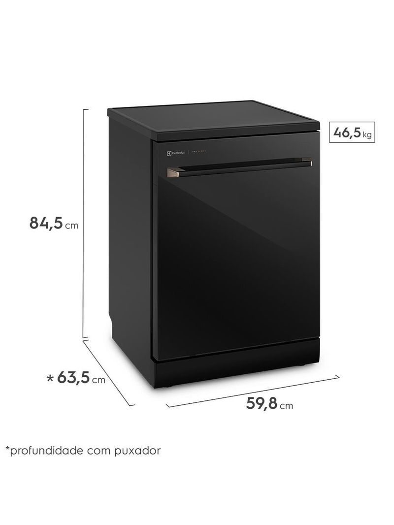 Lava-louças electrolux lp14v 14 serviços pro series – preta