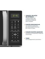 Micro-ondas britânia bmo23 20l limpa fácil 1100w preto/branco