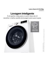 Lava e Seca LG 12kg/7kg Smart VC4 com Inteligência Artificial AI DD™ – CV5012WC4 | Branca