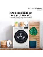 Lava e Seca LG 12kg/7kg Smart VC4 com Inteligência Artificial AI DD™ – CV5012WC4 | Branca