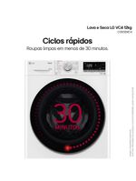 Lava e Seca LG 12kg/7kg Smart VC4 com Inteligência Artificial AI DD™ – CV5012WC4 | Branca