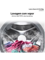 Lava e Seca LG 12kg/7kg Smart VC4 com Inteligência Artificial AI DD™ – CV5012WC4 | Branca