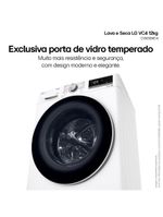 Lava e Seca LG 12kg/7kg Smart VC4 com Inteligência Artificial AI DD™ – CV5012WC4 | Branca